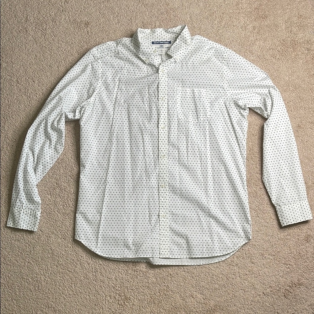 NWT Old Navy White Casual Button Down Shirt (Size: XL Tall)